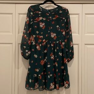 Madewell Long Sleeve Floral Dress